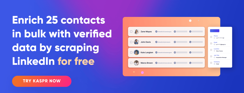 Blog CTA banner - Enrich 25 contacts in bulk with verified data by scraping LinkedIn